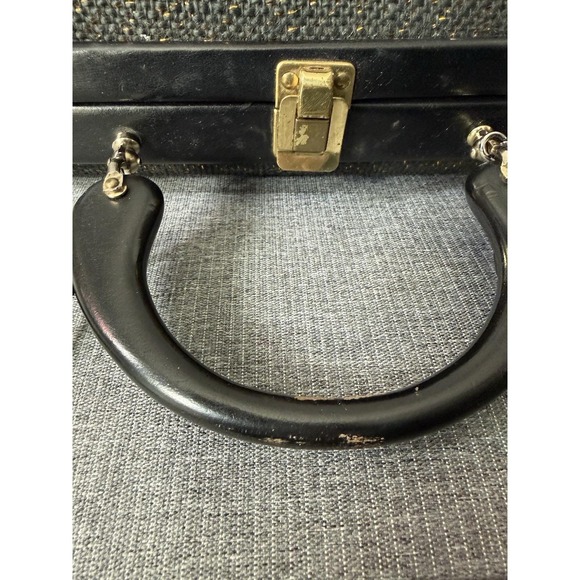 Vintage Novelty Train Clutch Hard Case Top Handle Beaded Evening Bag MCM - Picture 9 of 9